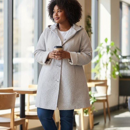 Sheego jacke parka - parka, grau