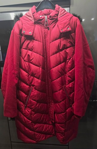 Sheego damen winterjacke rot - winterjacke,